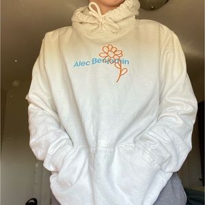 ALEC BENJAMIN White Flower Cotton Sweatshirt Hoodie Merch